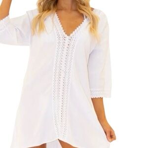 Peppermint White Mini Tunic dress. Stock photo slightly different